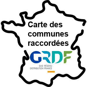 Carte des communes raccordées au gaz naturel