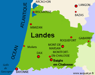 Carte des landes