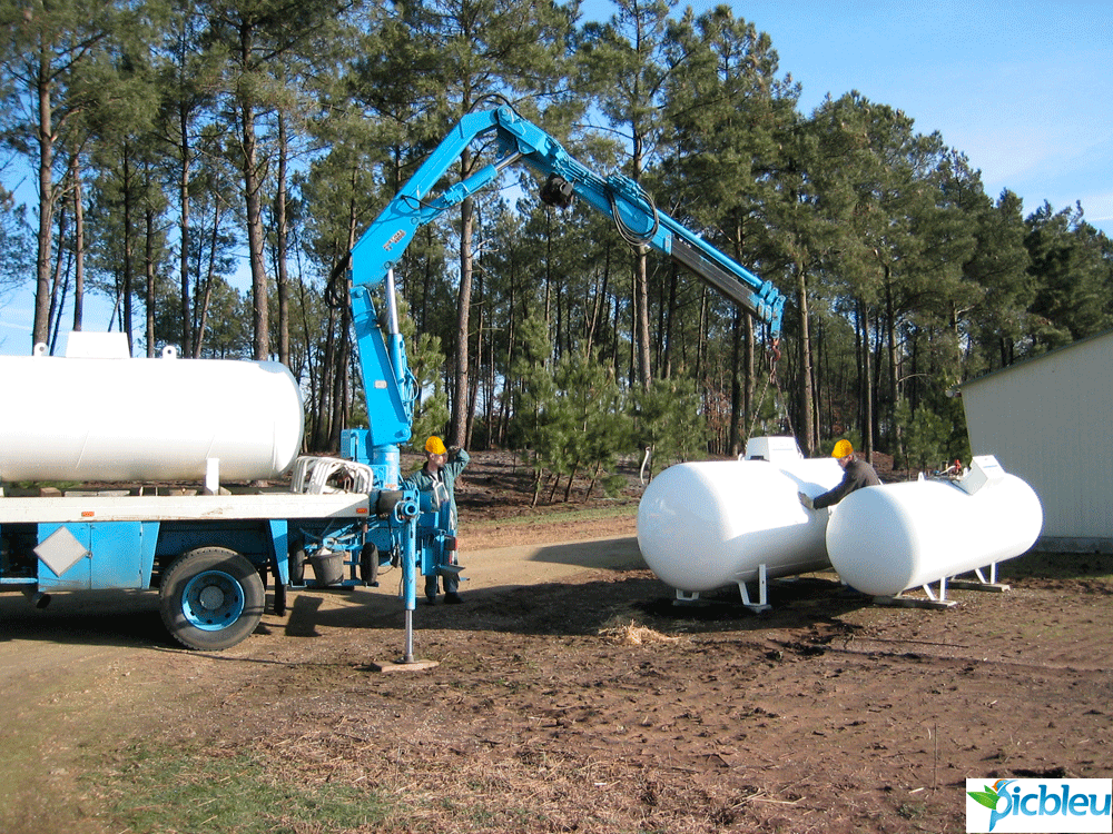 Mise en place de cuves de gaz aérienne en aviculture